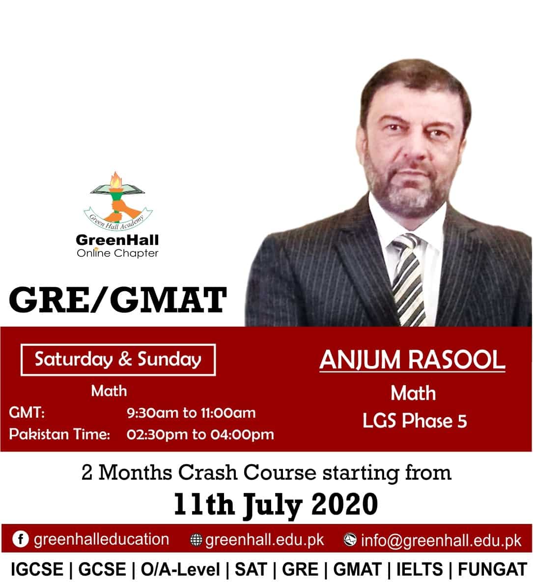 GRE / GMAT New Online Session will start from 11th July 2020 !!! 
