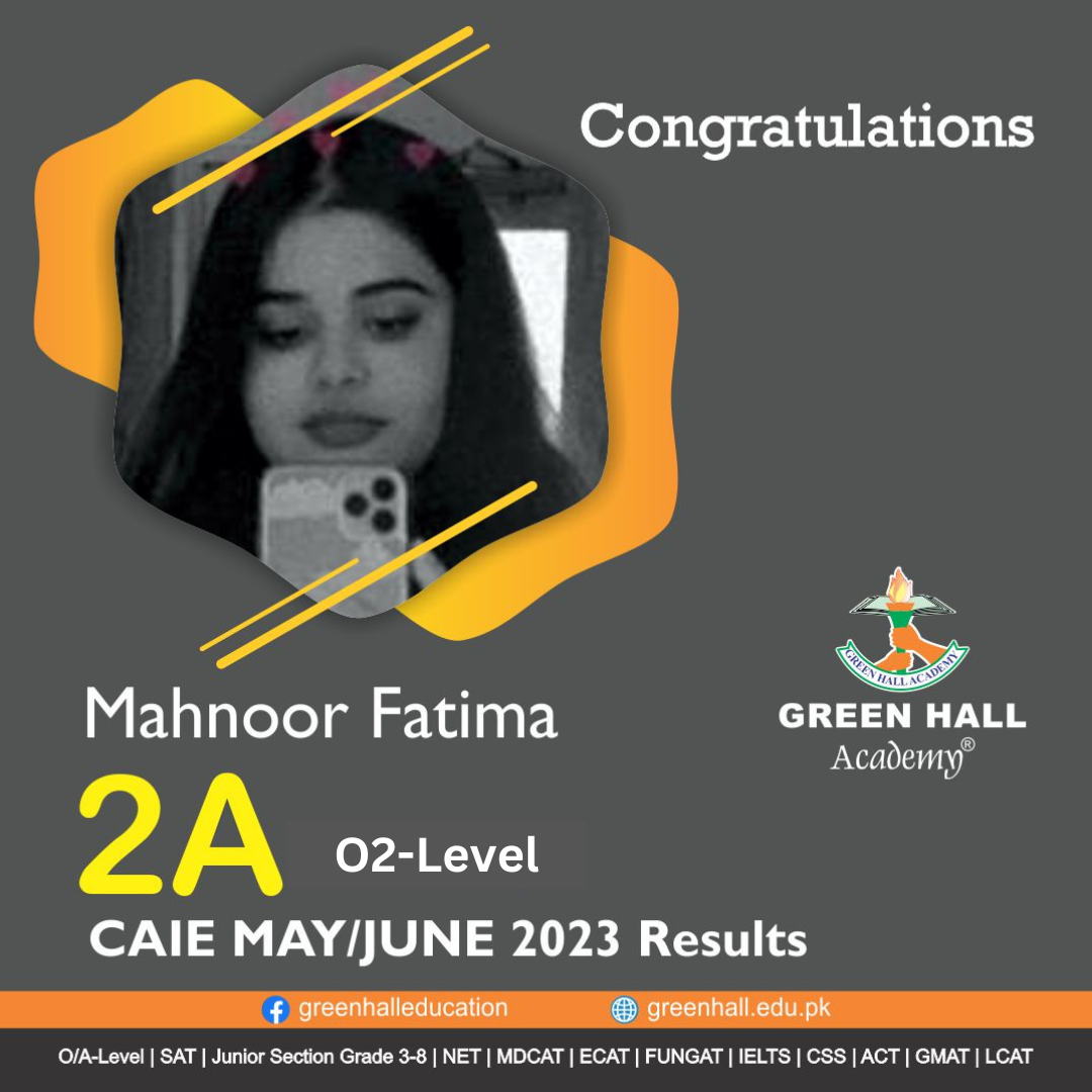 CAIE May/June 2023 Record Breaking Result O2-Level - Greenhall Academy