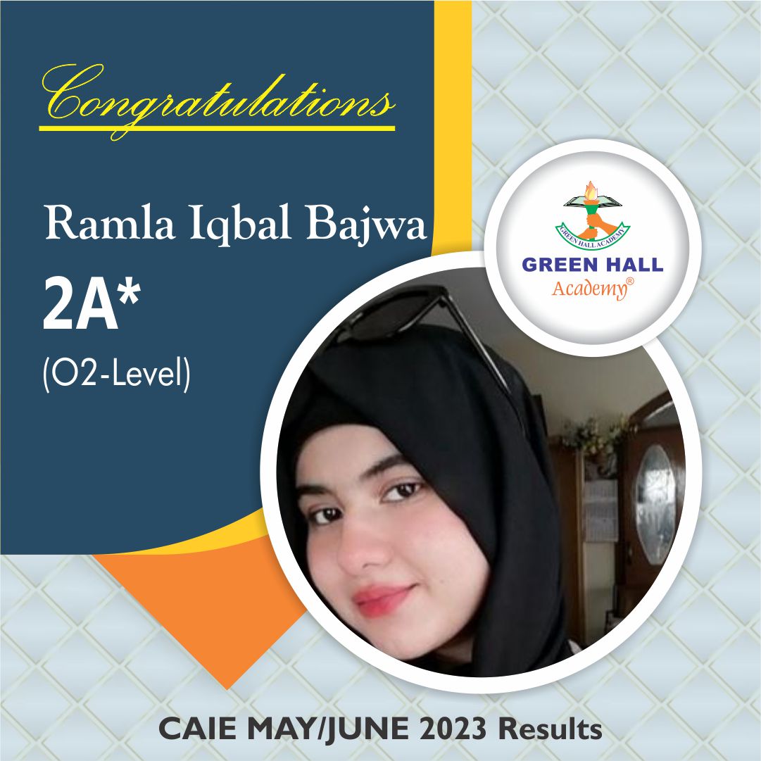CAIE May/June 2023 Result O2-Level - Greenhall Academy