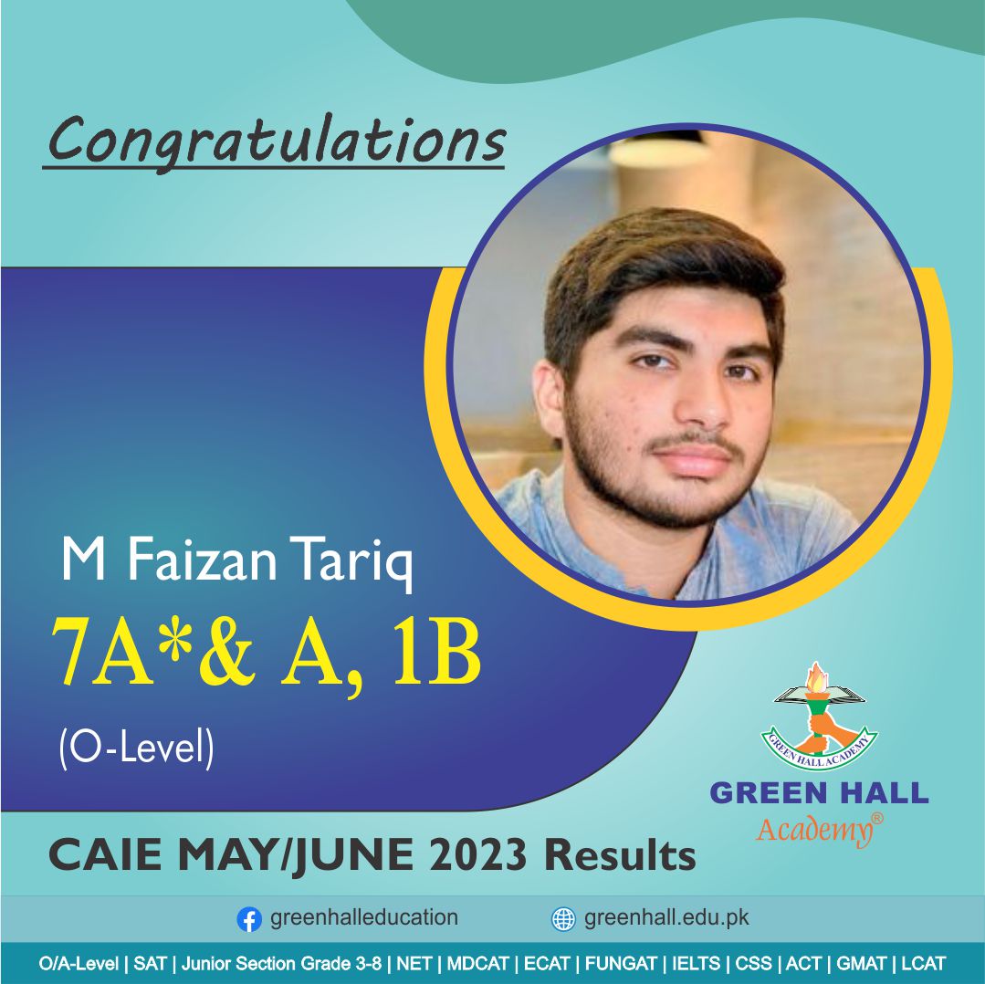 CAIE May/June 2023 Result O-Level - Greenhall Academy