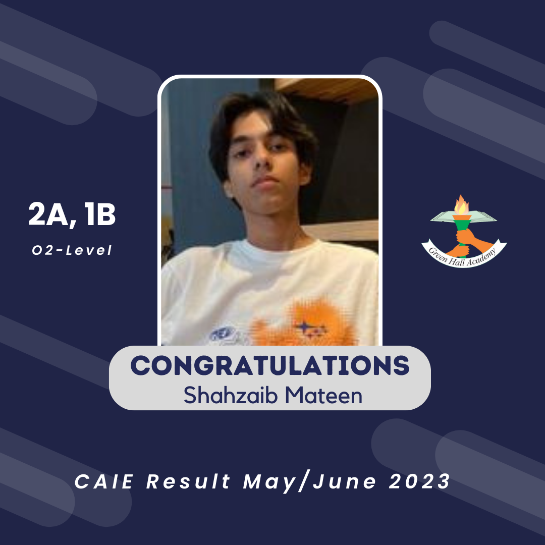 CAIE May/June 2023 Result O2-Level - Greenhall Academy