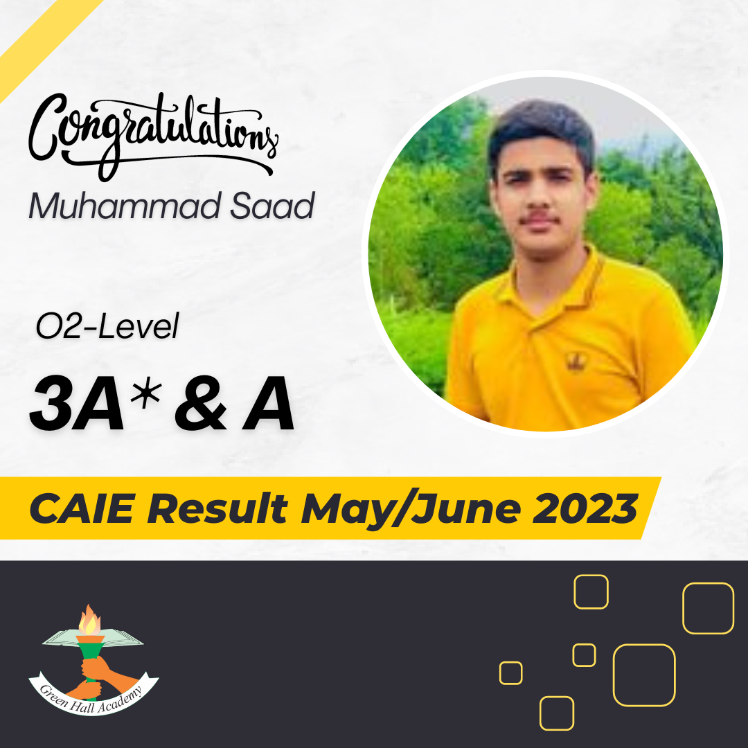 CAIE May/June 2023 O2-Level Result - Greenhall Academy